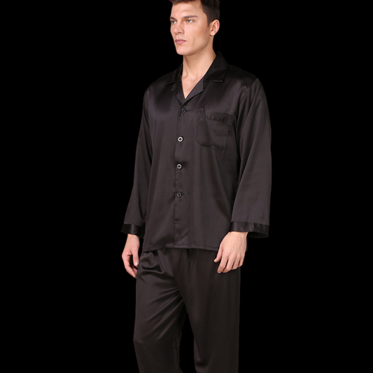 Long Sleeve Silk Pajamas